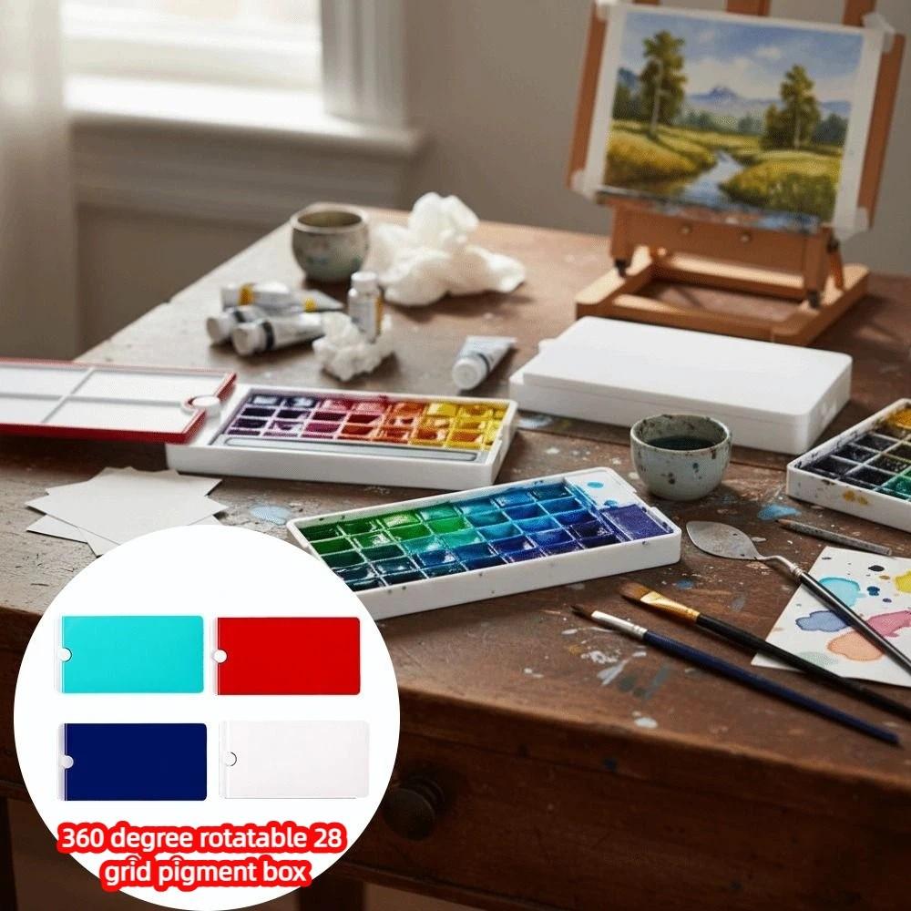 360 Degree Rotatable Watercolor Palette Detachable Watercolor Packaging Box  Watercolor Painting