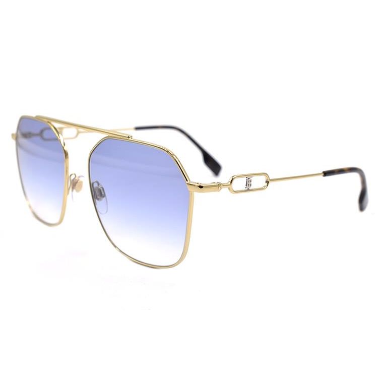 Burberry Segundo. Gafas de sol Serie Patrón de Logo Exclusivo Monograma 3124 Gafas de sol para mujer Gradiente Dorado-Azul Púrpura B3124-1109/19-57