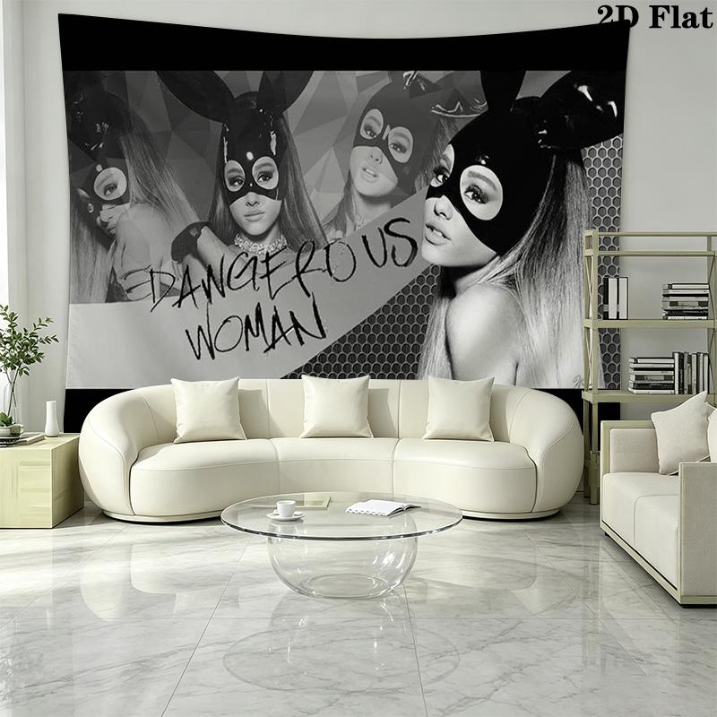 Ariana Grande Wall Tapestry Aesthetic Wall Hanging Printed Fabric Blanket Decorative Tapestries for Bedroom Living Room Home Decor