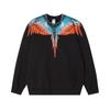 Unisex Hooded Sweatshirt With Animal Wing Print Loose Fit Cotton Pullover Fall Daily Wear