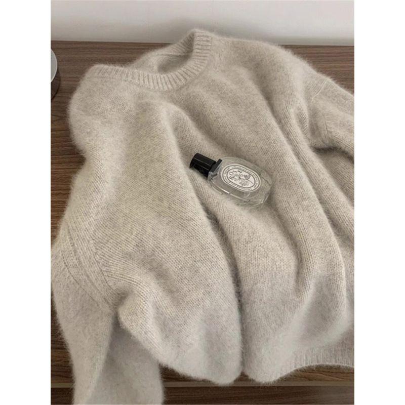

Lazy Raccoon Velvet Fancy Loose Pullover New Year Red S