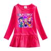 Kpop Monster Hunter Princess Dress: Cartoon Ruffle Long Sleeve Mesh Skirt for Baby Girls - Spring & Autumn Collection