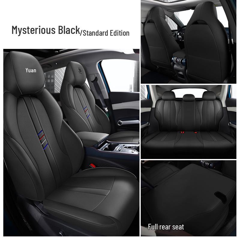 BYD Yuan PLUS Perforated Leather Car Seat Cushion - Year-Round, Fully Enclosed, Five-Seat Cover.