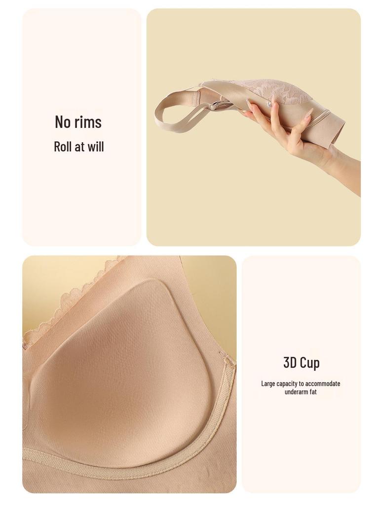 Reggiseno Push-Up in Pizzo per Seno Abbondante - Supporto Laterale, Anti-Rilassamento, Sollevante, Taglie Forti