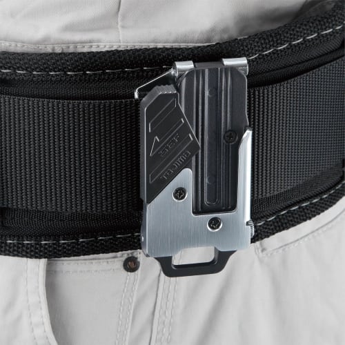 Tajima Safe System Safety Holder for Waist Belts, Metal, Left-Handed (SF-MLHLD) - Over 3x Stronger than Resin (In-House Testing) - Space-Saving Design