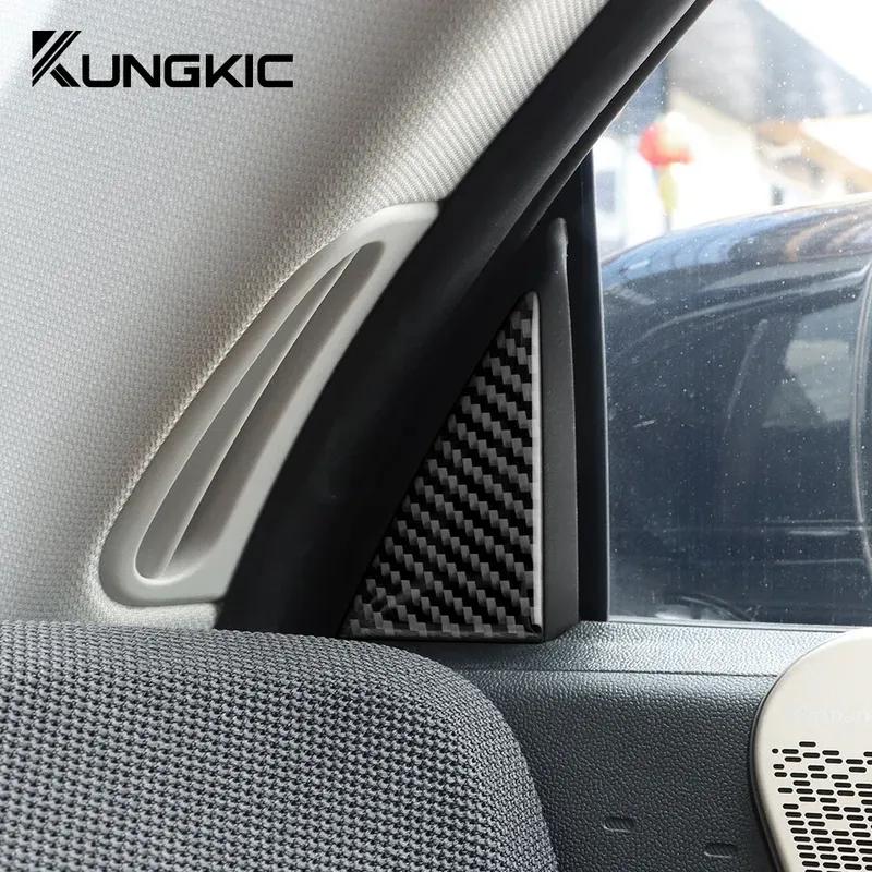 Door A Pillar Sticker Carbon Fiber for MINI EV J01 E SE Mini Cooper Electric 2024 2025 Accessories Interior Trim Decoration