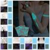 Glow In the Dark Henna Tattoo Sticker Blue Glow Fake Lace Tattoos Luminous Temporary Tattoos  Girls