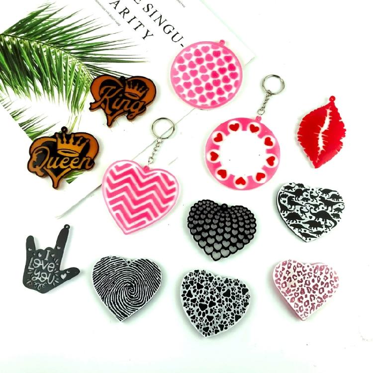 Various Symbols Keychains Mold DIY Epoxy Craft Necklace Keychain Jewelry Mold