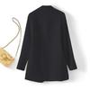 2025 Women's Slim Fit Lapel Suit - Solid Color, Spring/Autumn, Elegant Commute Style