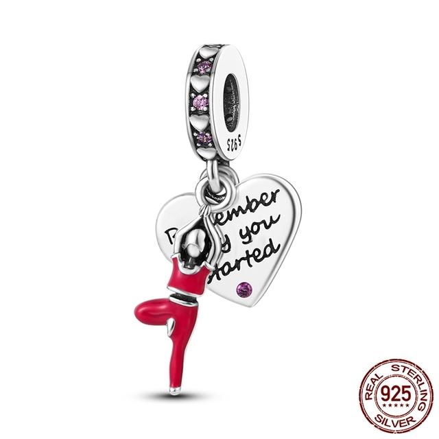 Rot Serie Anhänger Charms Perlen Fit Original Marke Frauen Armband Anhänger Halskette Schmuck