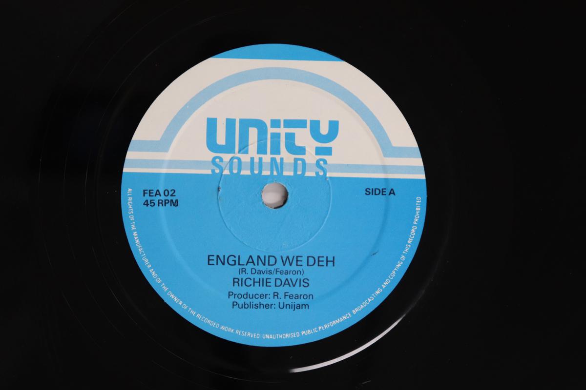 

12inch Record RICHIE DAVIS Lean Boot England We Deh FEA02 UNITY SOUNDS UK Reggae Ska Dub Used