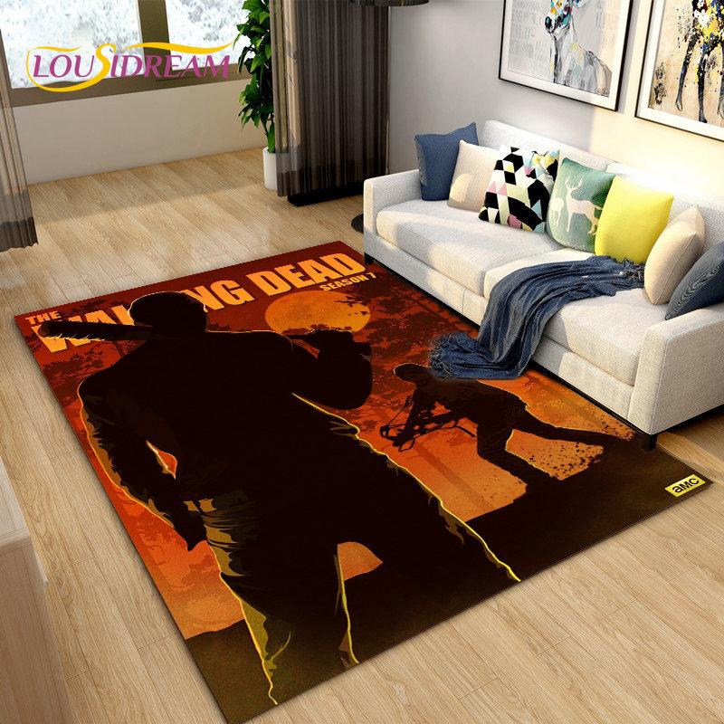 The Walking Dead Horror Area Rug Large,Carpet Rug for Living Room Bedroom Sofa Doormat Decoration,Kids Play Non-slip Floor Mat