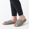 MUJI Igusa Open Size 84774522 Slippers, Front, Gray, 23.5 Cm,