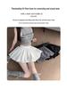 White High-Waist Anti-Exposure A-Line Mini Skirt - Women's Sweet Age-Reducing Flower Bud Design