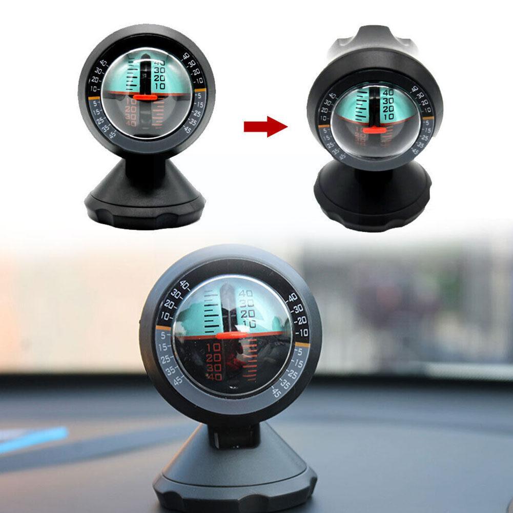 Car Vehicle Inclinometer Rotatable 360 Degree Slope Gauge with Meter Road Tilt Level Safety Adhesive Instrument Indicator P8R5
