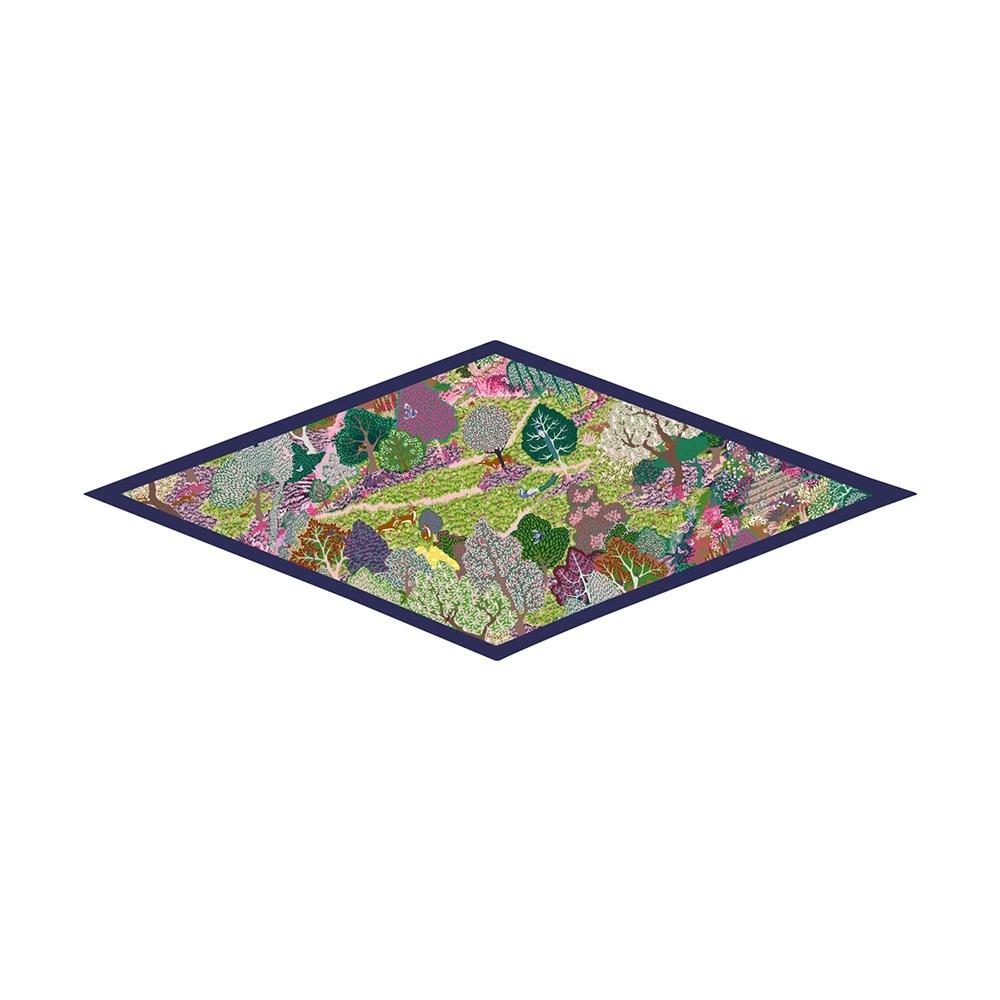 

Модный платок с принтом леса и оленей, брендовый шелковый платок, женская роскошная бандана, повязка на голову, хиджаб, фуляр, шейный платок, шаль 122x45cm