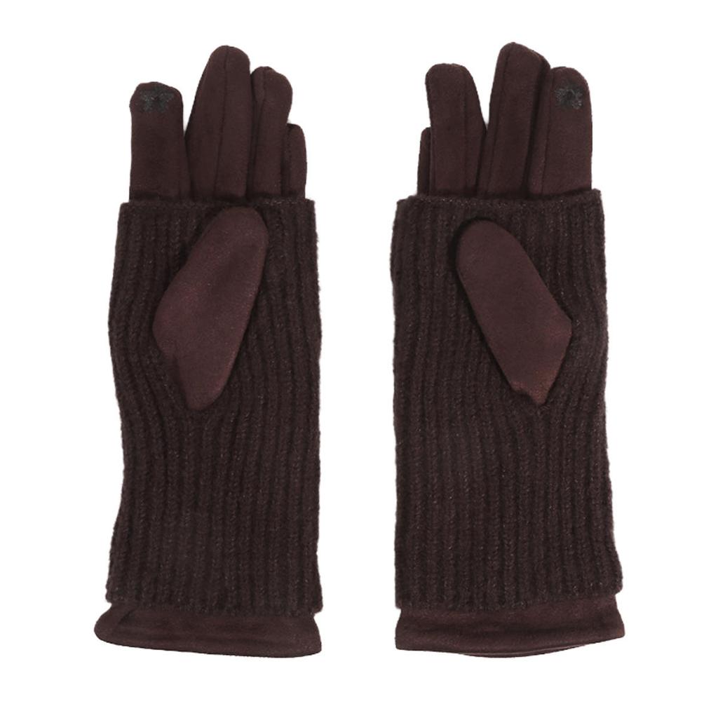 3 Ways To Wear Removable Knitted Gloves Women Winter Keep Warm Touch Screen Fashion Elegant Soft Thickened Prevent Cold Gloves