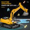 Remote Control Excavator and Bulldozer Toy, 15 Channel Construction Vehicles with Lights Sounds 3