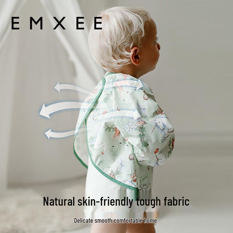 EMXEE Baby Long-Sleeve Waterproof Feeding Smock