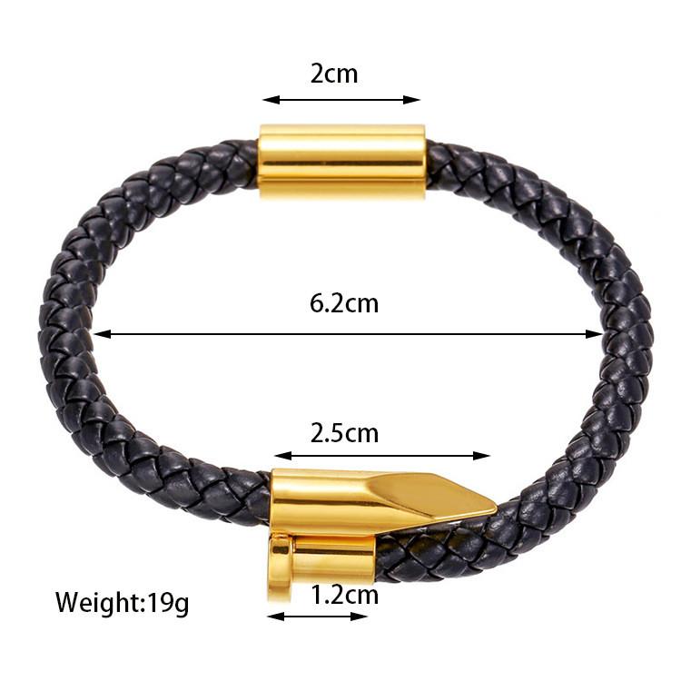 Titanium Steel Geometric Unisex Bracelet Handcrafted Punk Jewelry For Travel Gifts