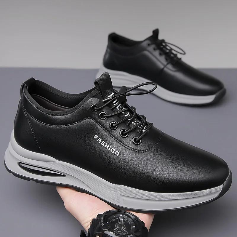 2025 Men's Shoes Luxury Casual Leather Shoe Classic Business Dress Shoe Soft Sole Driving Shoes Moccasins Sneakers for Men Male