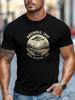 Plus-sizeunisex T-shirt, Simple and Stylish, Comfortable and Versatile,unisex Vintage Flying Saucer Mountain Range Forest Badge Pattern Summer Casual 