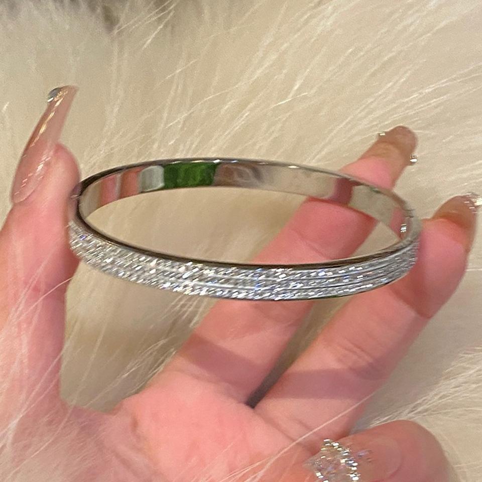 ZAKOL 5/1pcs Creative Stainless Steel Four-leaf Flower Bracelet Set for Women Buling Zirconia Inlaid Fashion Stackable Jewelry