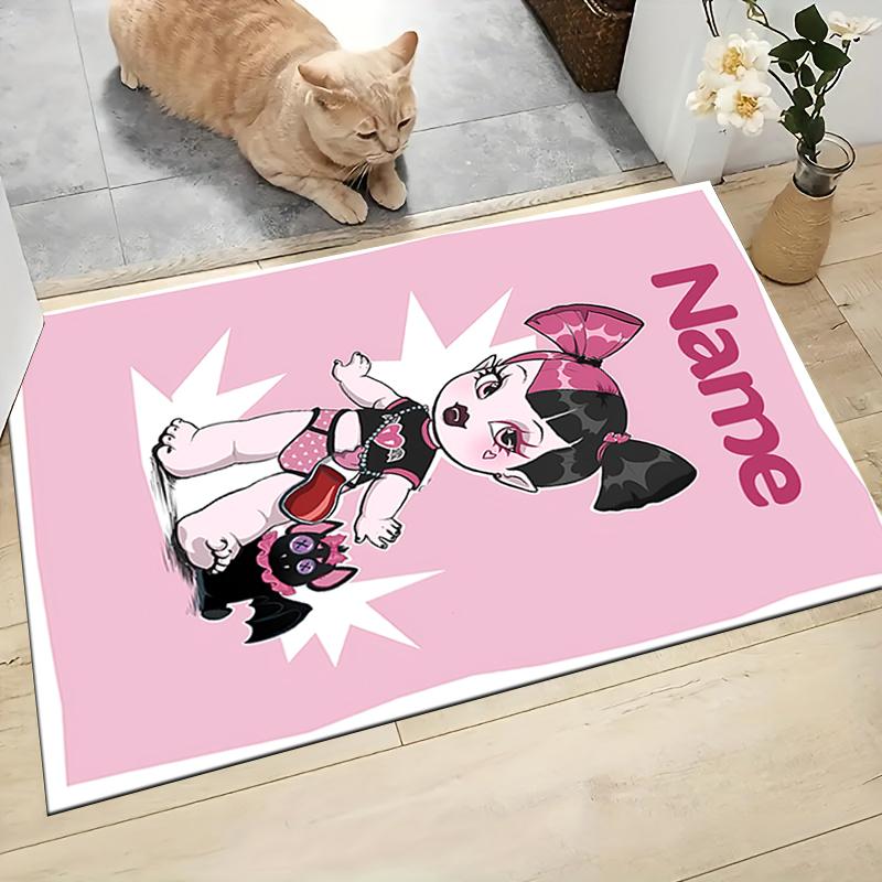 Custom Name Vampire Gothic Fantasy Art Carpet Rug Customizable Soft Washable Anti-Slip Home Living Room Sofa Mats Personalized Rug. 0909405