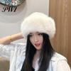 Protective Hairstyle Hat Women Winter Thick Plush Faux Fur Heat Retention Windproof Mongolia Style Knit Cap Bucket Solid Color Outdoor Cycling Skiing