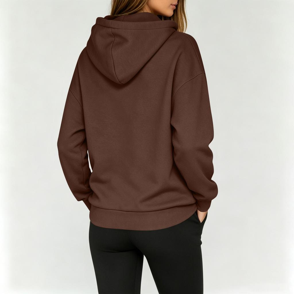 Women Oversized Hoodie Zip Up Sweatshirt Long Sleeve Casual Hooded Jacket Lightweight Sportswear