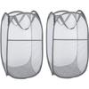 Laundry Basket - AIMOONSA - Pop Up - Set of 2 - Foldable - Mesh with Handle