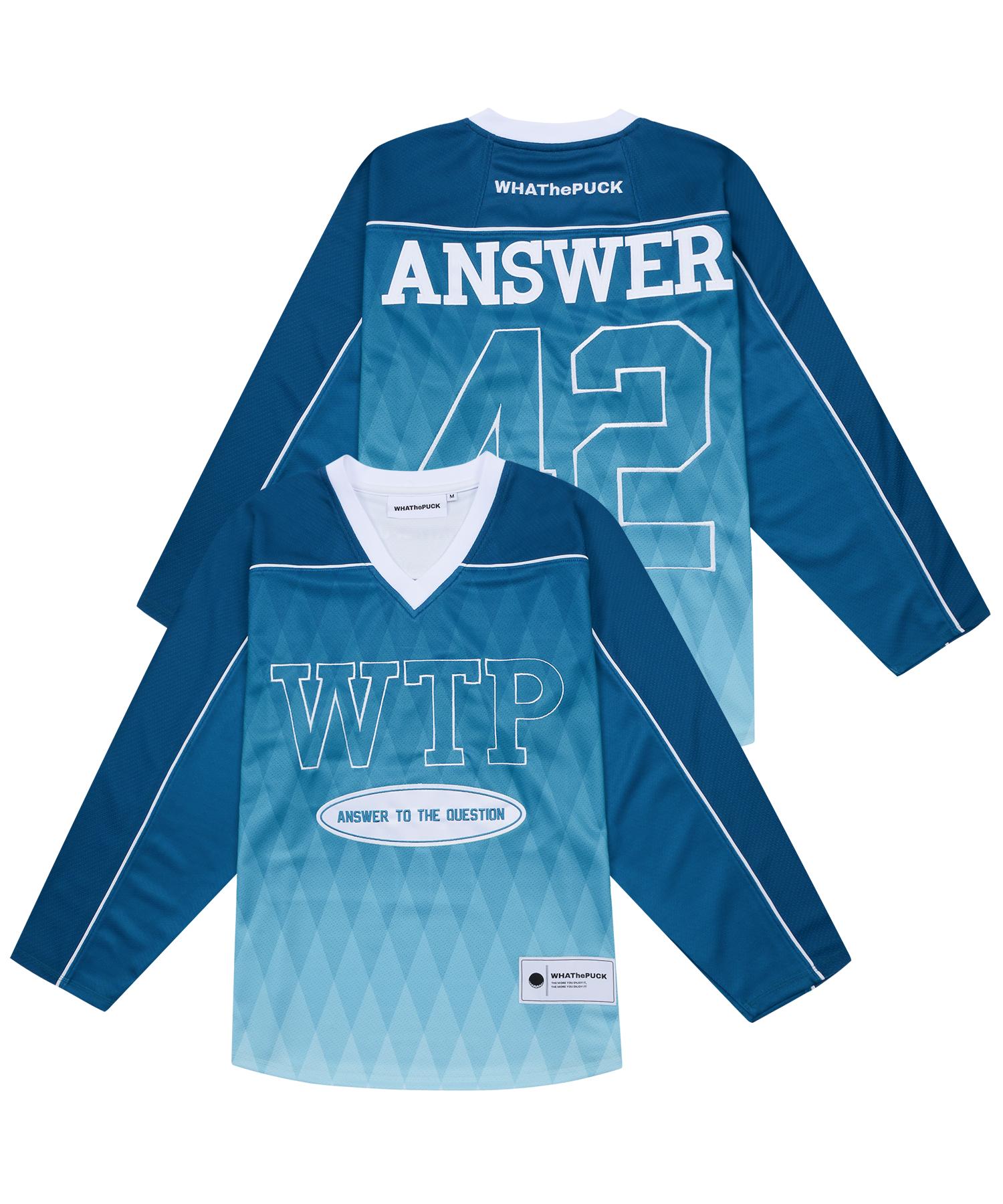What The Fuck Blue Pattern Answer Jersey L Size