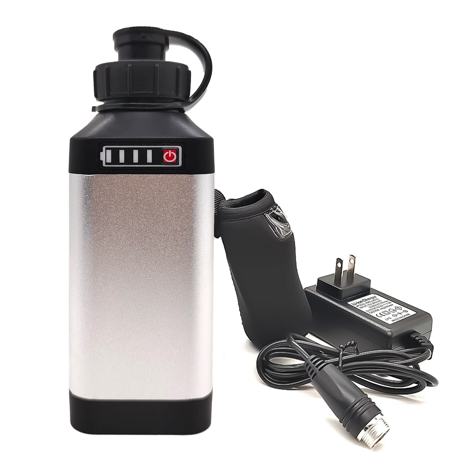 

Электрическая катушка, совместимая с аккумулятором BM, уровень заряда аккумулятора и зарядное устройство, серебристый @NSS Daiwa/Shimano, дисплей, держатель, набор из 3 предметов, 14,8 В 3500 мАч,