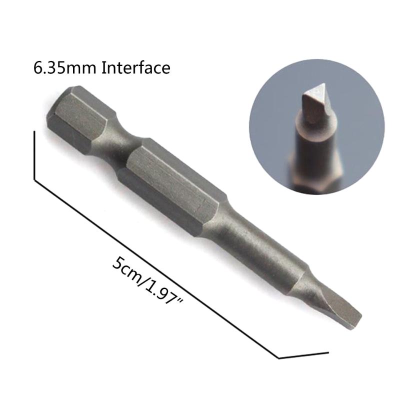 5Pieces Special-shaped Screwdriver Set 50mm U-shaped Y-Type Triangle Inner Cross Three-points Screwdriver Bit Tool