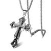 Multi Diamond Cross Titanium Steel Cast Necklace for Men and Women, Necklace Accessories