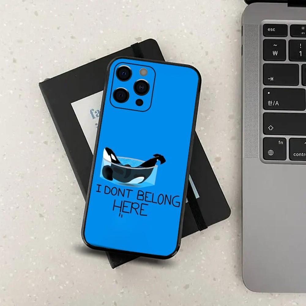 

Killer Whale Orca Animal Phone Case For Apple iPhone 15,14,13,12,11,Pro,X,XS,Max,XR,Plus,Mini Soft Black Cover iPhone11