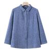 YUZHAOLIN Women's 100% Cotton Floral Long-Sleeve Shirt