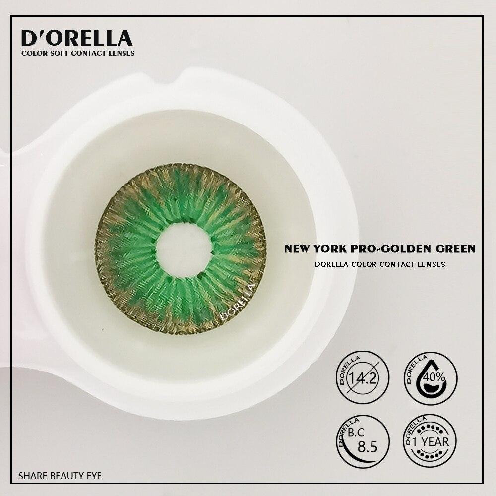 DORELLA 1 Pair (2pcs) NEW Fashion Lenses New York Color Soft Cosplay Contact Lenses for Eyes