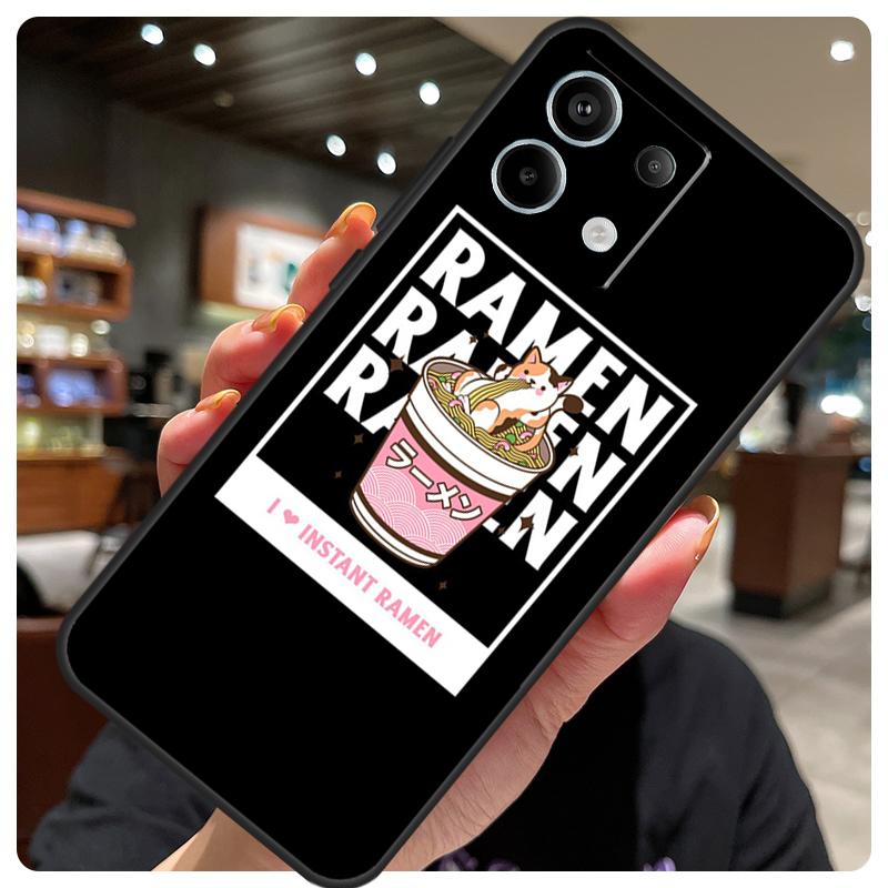 Eating Ramen Noodle Lovers Case For Xiaomi Redmi Note 12 9 10 11 13 14 15 Pro Plus Cover For Redmi 13C 12C 10C 14C 15 C