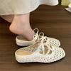 Fashion Wrapped Toe Breathable Slippers Women Summer Outer Wear Hole Shoes Home Fashion Casual Hollow Out Slip On Buckle Slipper Female
