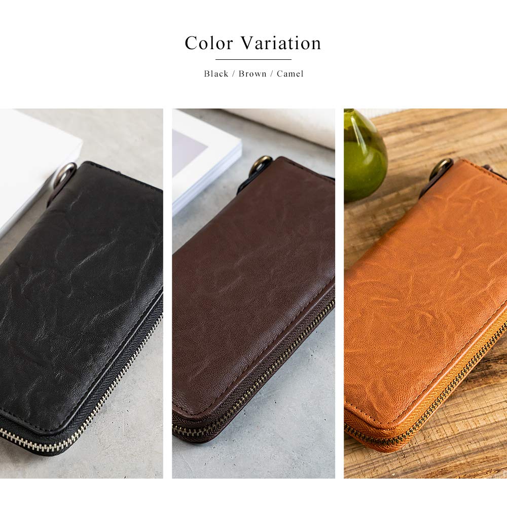 gland round long wallet black [Device] -