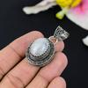Rainbow Moonstone Gemstone 925 Sterling Silver Jewelry Pendant 2.76" KG-95