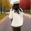 Fashionable Patchwork Warm Coat, Winter Women's Casual Thick Overcoat