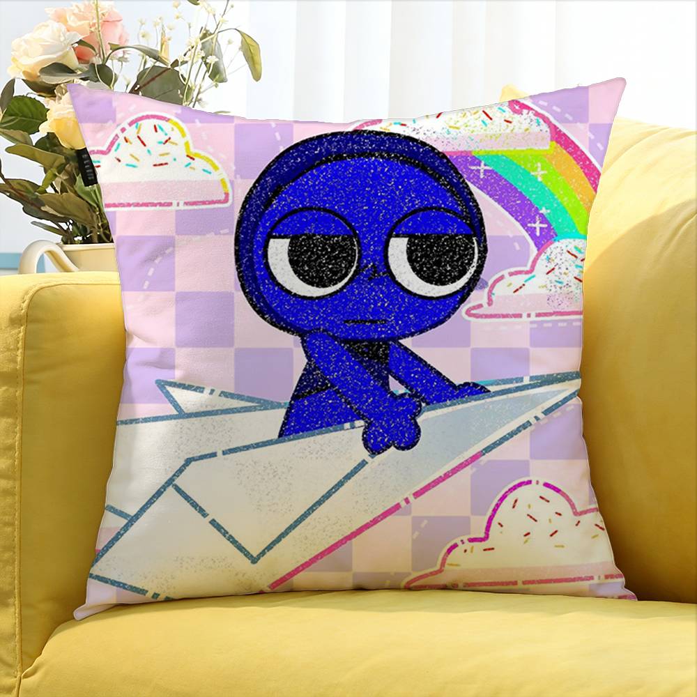 Game SSprunki fun World Various Sizes Square Pillow Case For Car Home Bedchamber Decor
