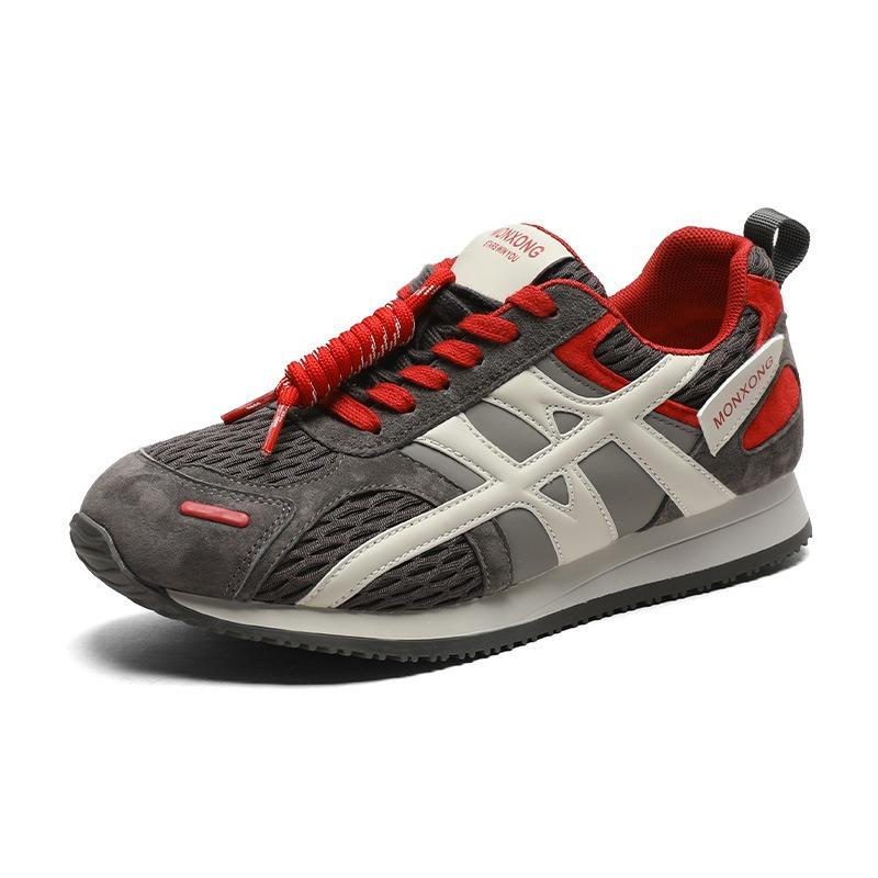 Lightweight and Breathable Dad Shoes Women's Autumn New Leather Mesh Splicing Comfortable and Versatile Leisure Sports