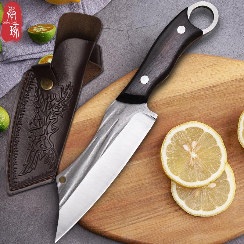 Kitchen Forged Boning Knifes Professional Chef Butcher Knife Fish Slicing Meat Cutting Cleaver Chopping Knife Wooden Handle