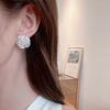 Ladies' Light Luxury Design Elegant Niche Enamel Camellia Earrings Fashionable And Versatile Niche Design Flower Earrings