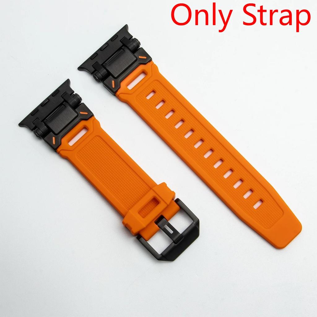 Strap/Metal case for Apple Watch Ultra 2 1 Rubber Loop Band 49mm Silicone Bracelet for IWatch Series 10 9 8 7 45mm 6 5 4 Se 44mm