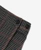 CARGOBROS FOR WOMAN Wool Check Pleated Wrap Midi Skirt (Charcoal)