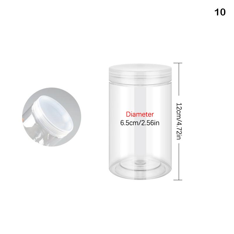 Plastic Packing Bottle Pet Clear Empty Seal Bottle Circular Bucket Storage Biscuit Jar Food Grade Sealed Cans Tank Container